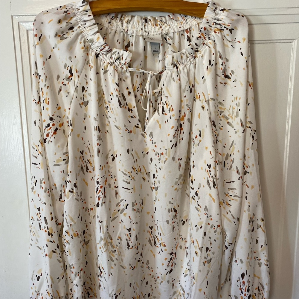 A New Day Tie Neck Blouse